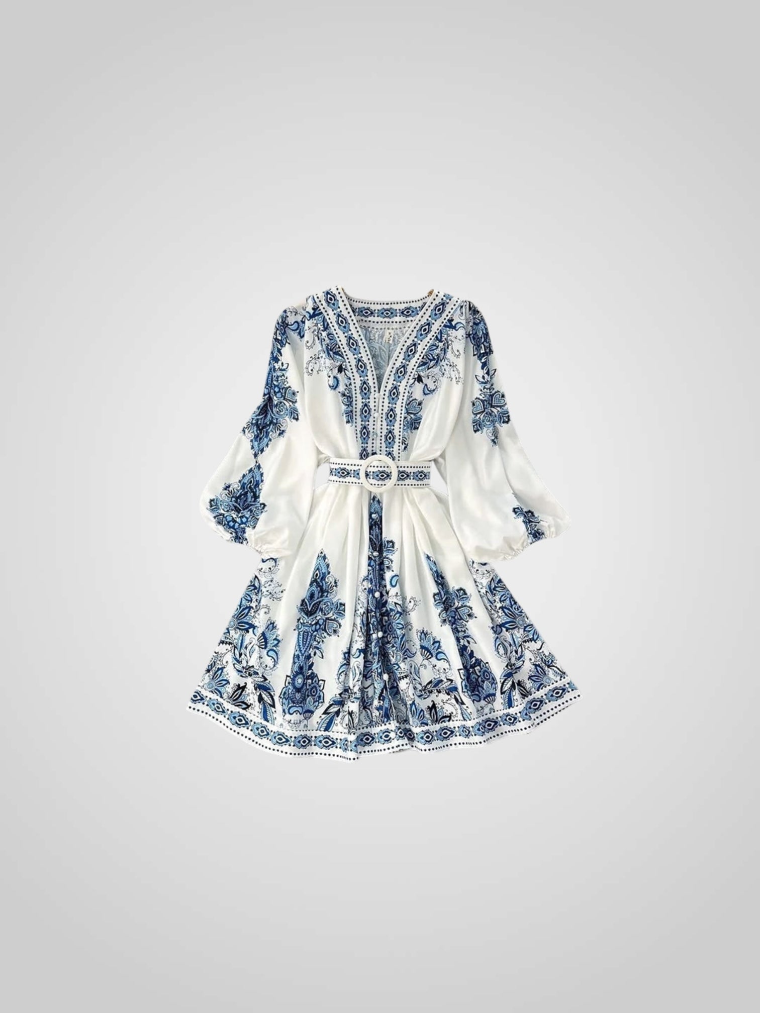 Mason – Florales Boho-Sommerkleid für Damen mit Gürtel – Ansicht 2