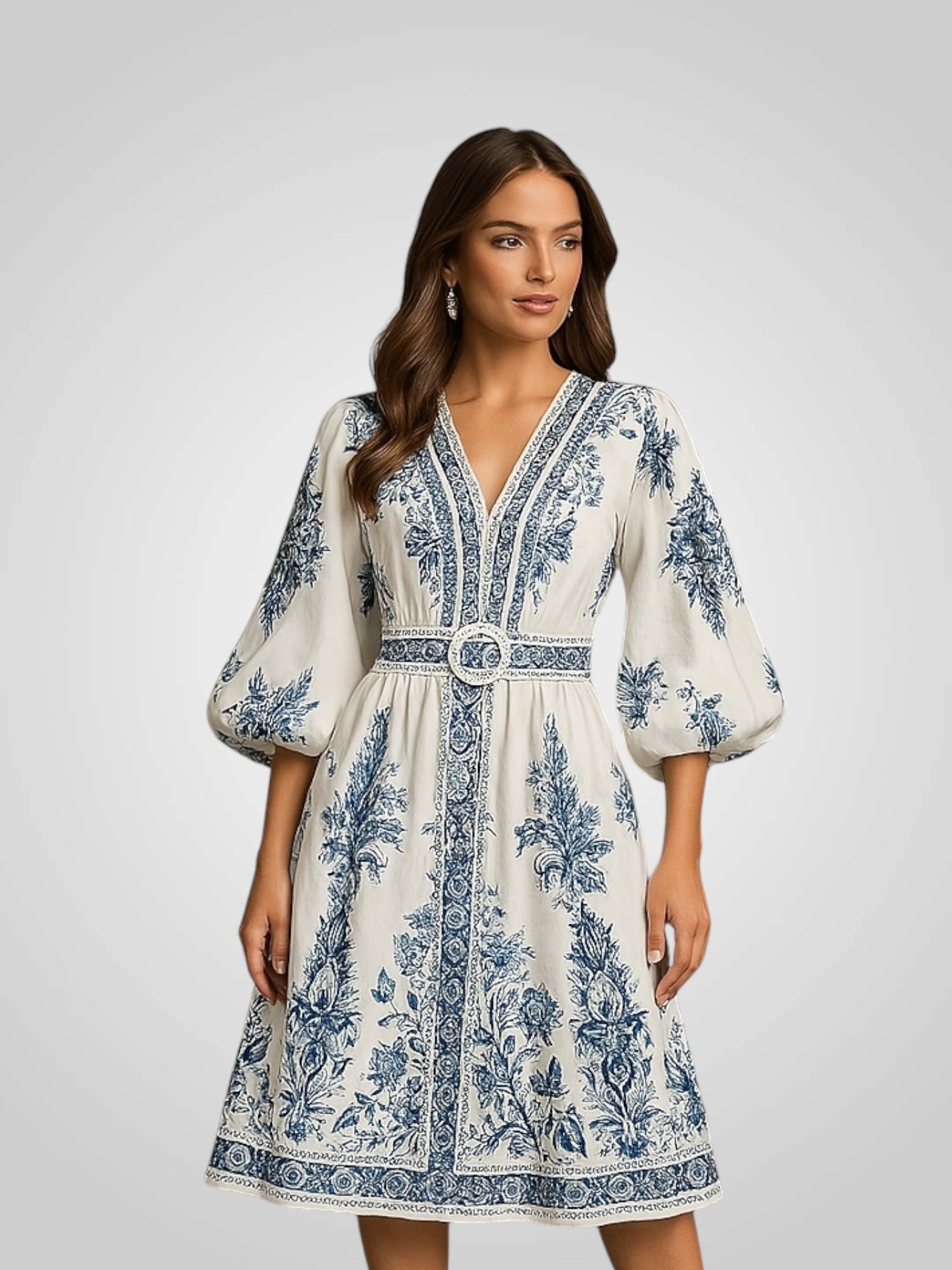 Mason – Florales Boho-Sommerkleid für Damen mit Gürtel