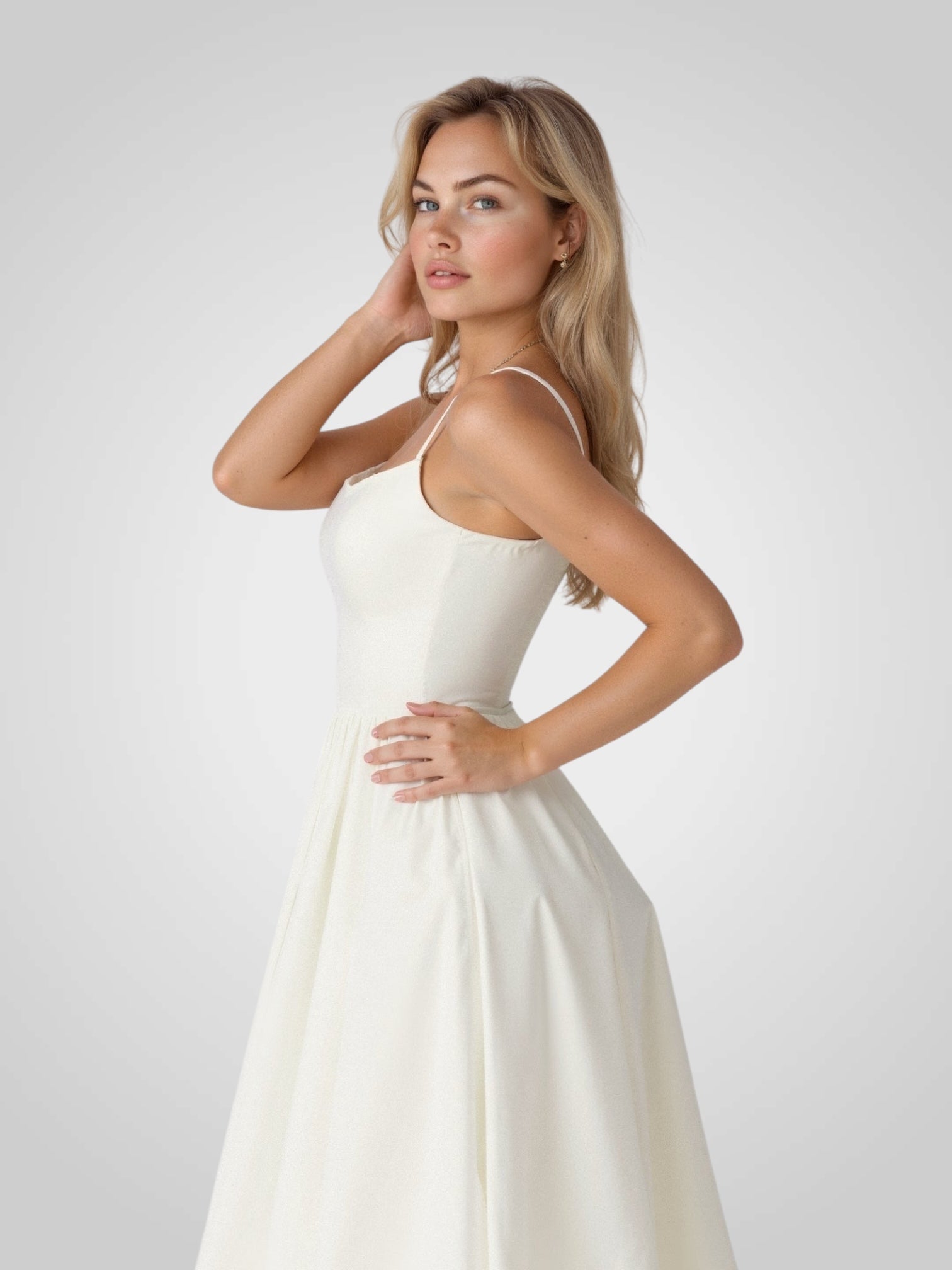 Alexa – Midikleid für Damen mit dünnen Trägern – Ansicht 9