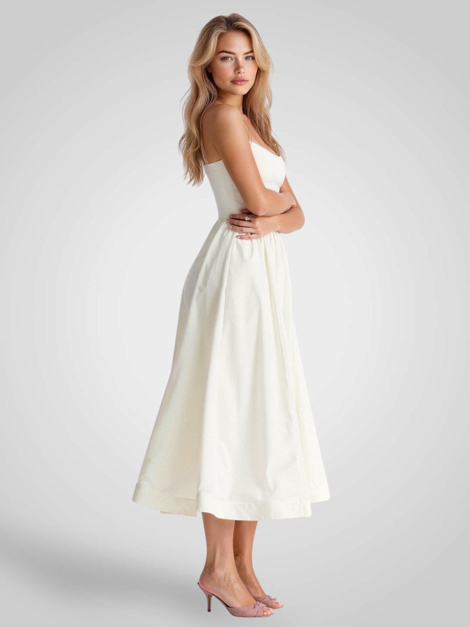Alexa – Midikleid für Damen mit dünnen Trägern – Ansicht 8