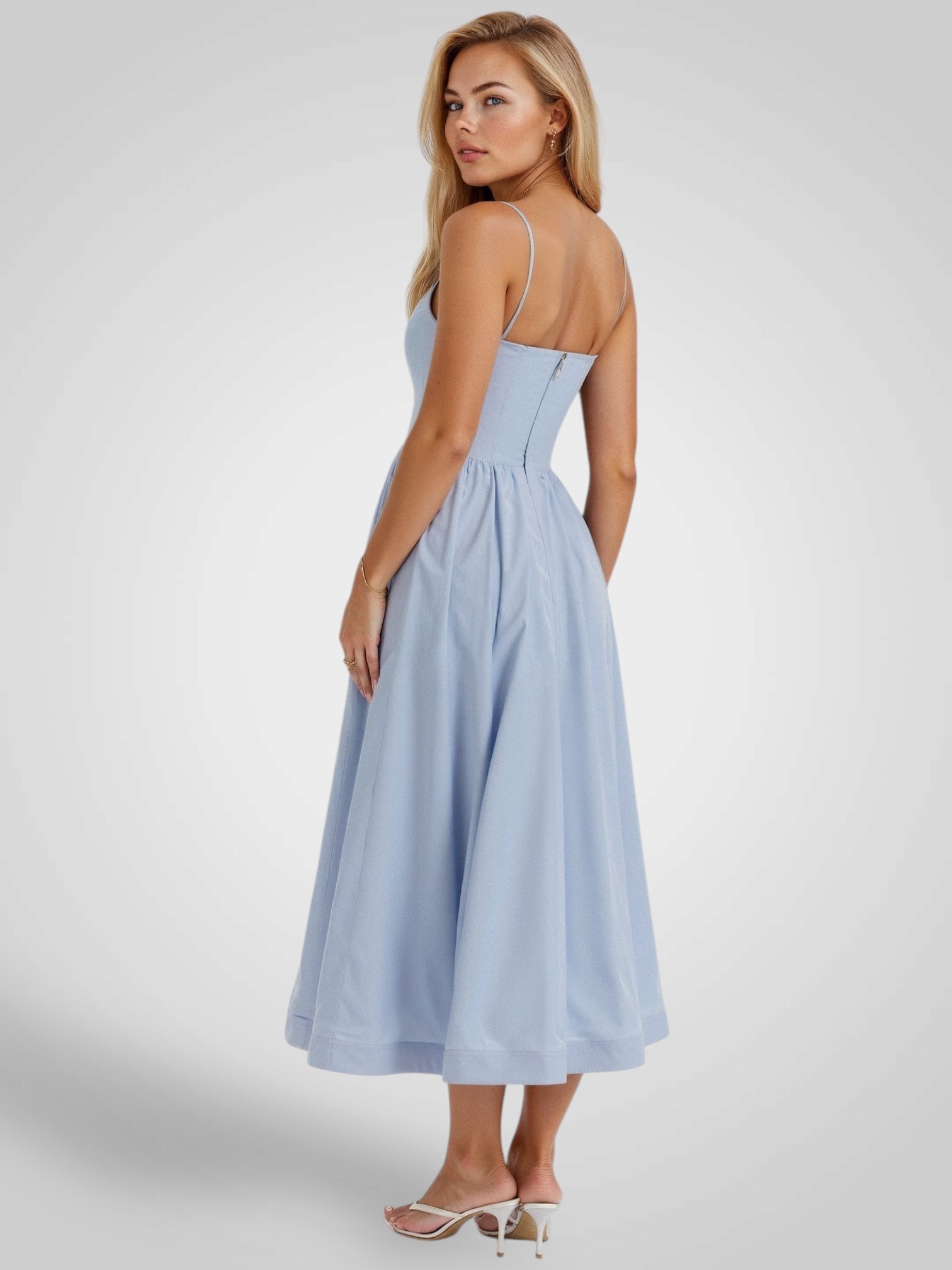 Alexa – Midikleid für Damen mit dünnen Trägern – Ansicht 12