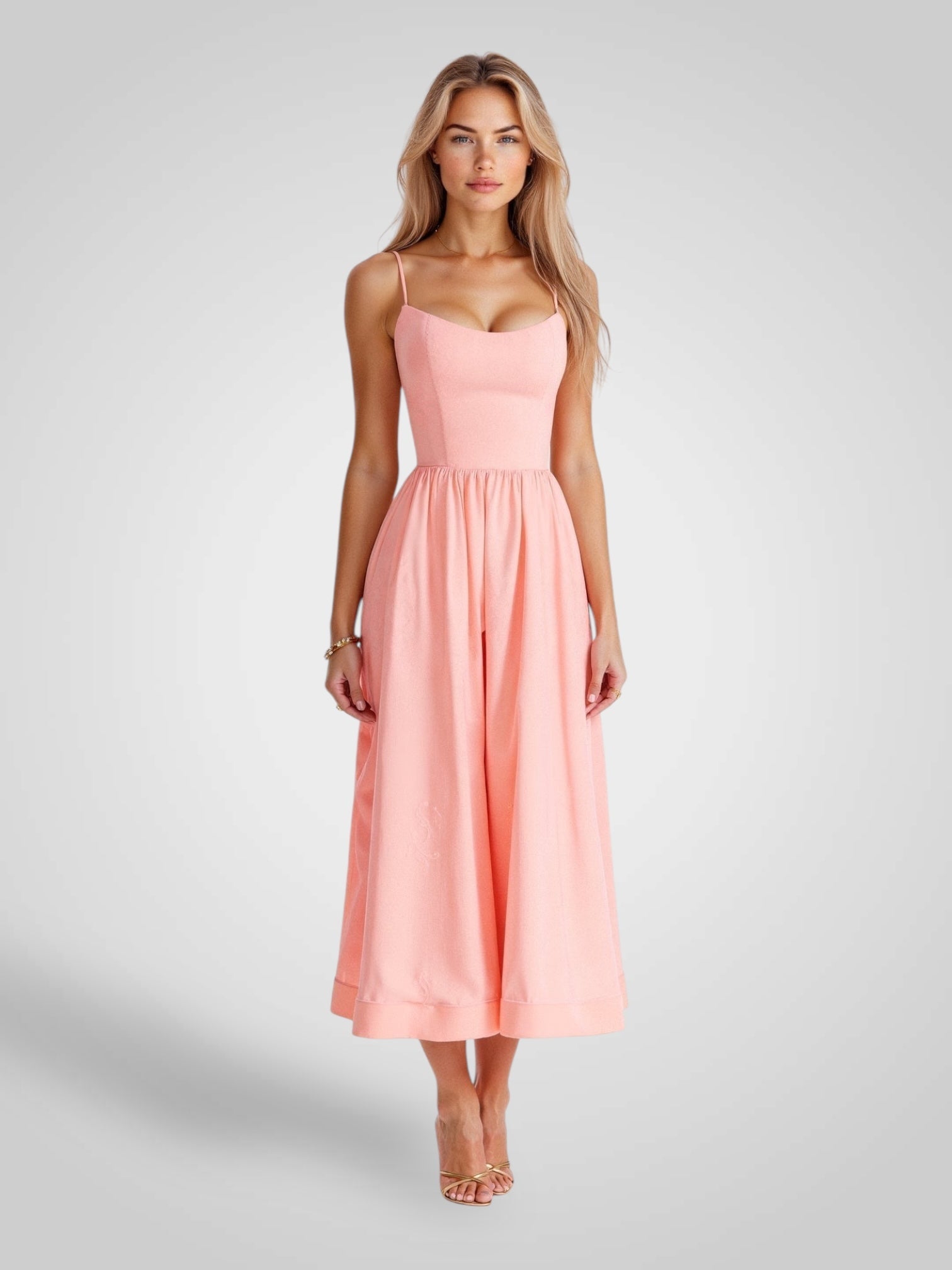 Alexa – Midikleid für Damen mit dünnen Trägern – Ansicht 14