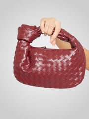 Aura – Weinrote Mini-Tasche für Damen aus Öko-Leder – Ansicht 2