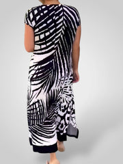 Roda – Lässiges bedrucktes Kurzarmkleid für Damen – Ansicht 3