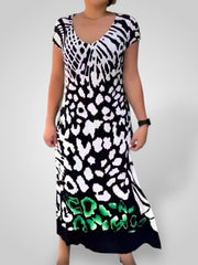 Roda – Lässiges bedrucktes Kurzarmkleid für Damen – Ansicht 2