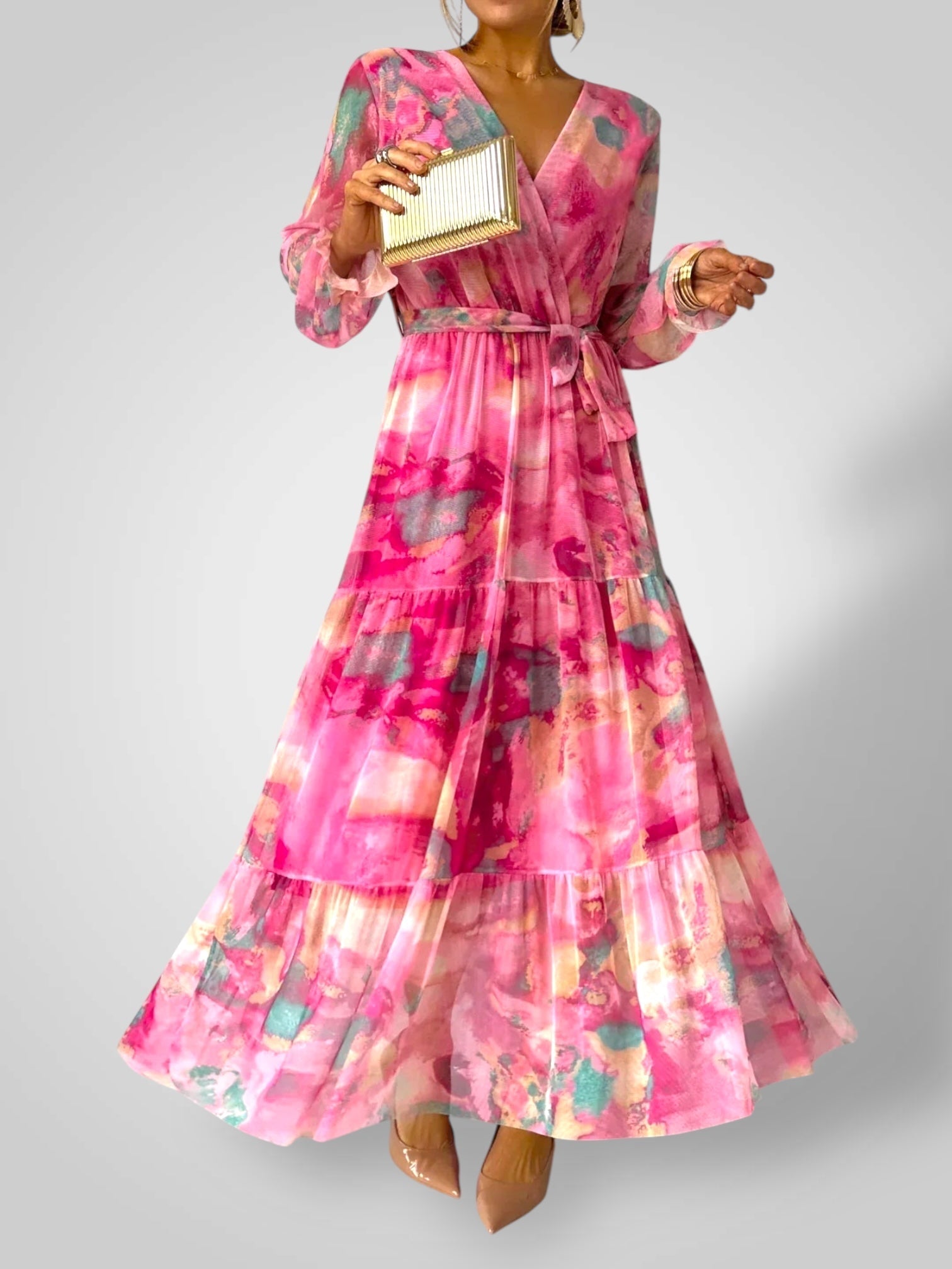 Vera – Langärmeliges Sommerkleid für Damen – Ansicht 2