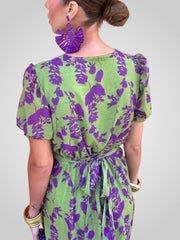 Dulce – Florales Midikleid für Damen mit V-Ausschnitt – Ansicht 2