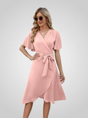 Amada – Elegantes Wickelkleid für Damen mit Bindeband – Ansicht 4