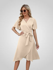 Amada – Elegantes Wickelkleid für Damen mit Bindeband – Ansicht 3