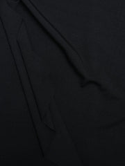 Loravel – Schwarzes Satin-Maxikleid mit Schlitz – Ansicht 8