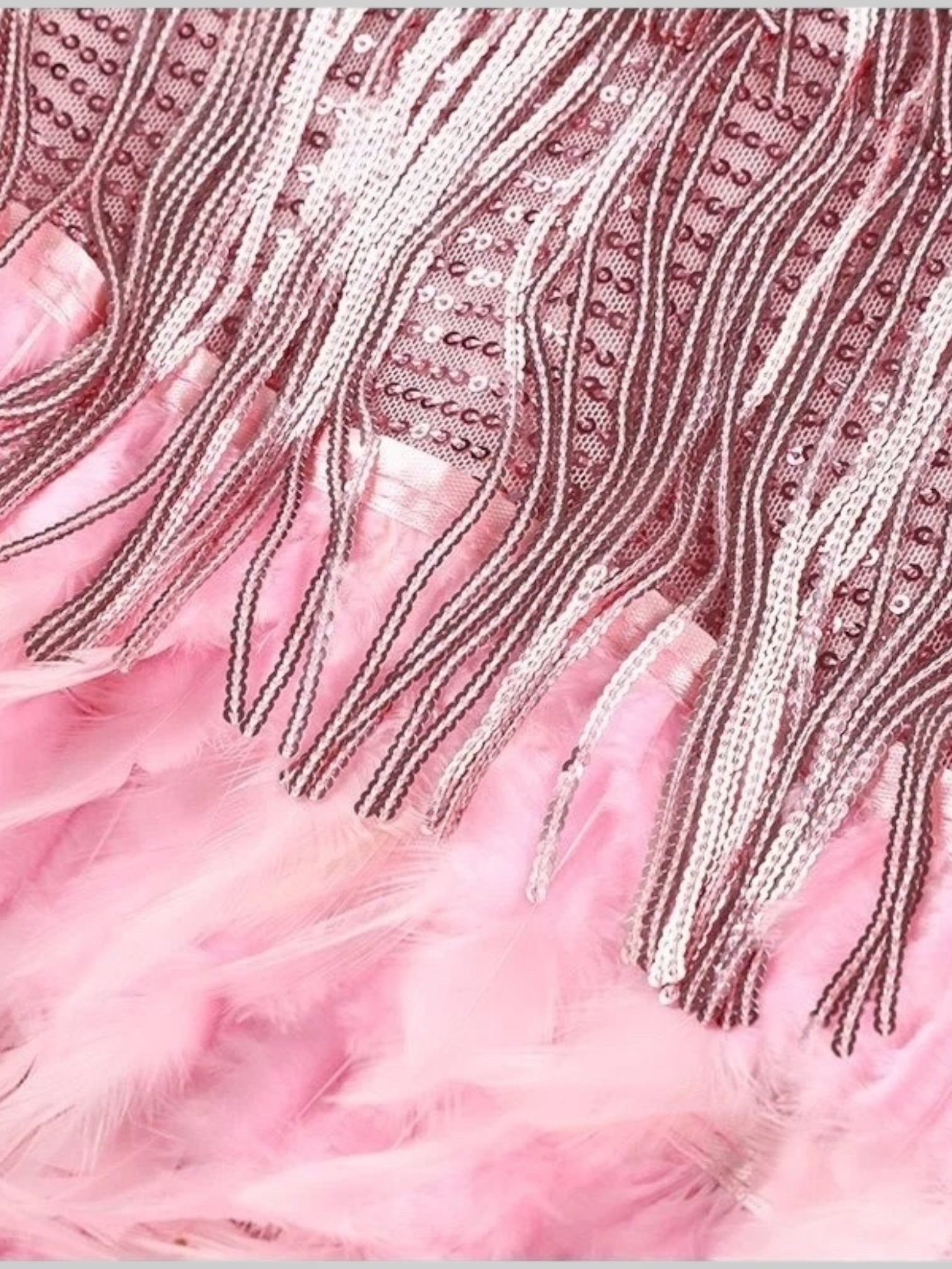 Matilda – Federbesetztes Minikleid für Damen für den Abend – Ansicht 2
