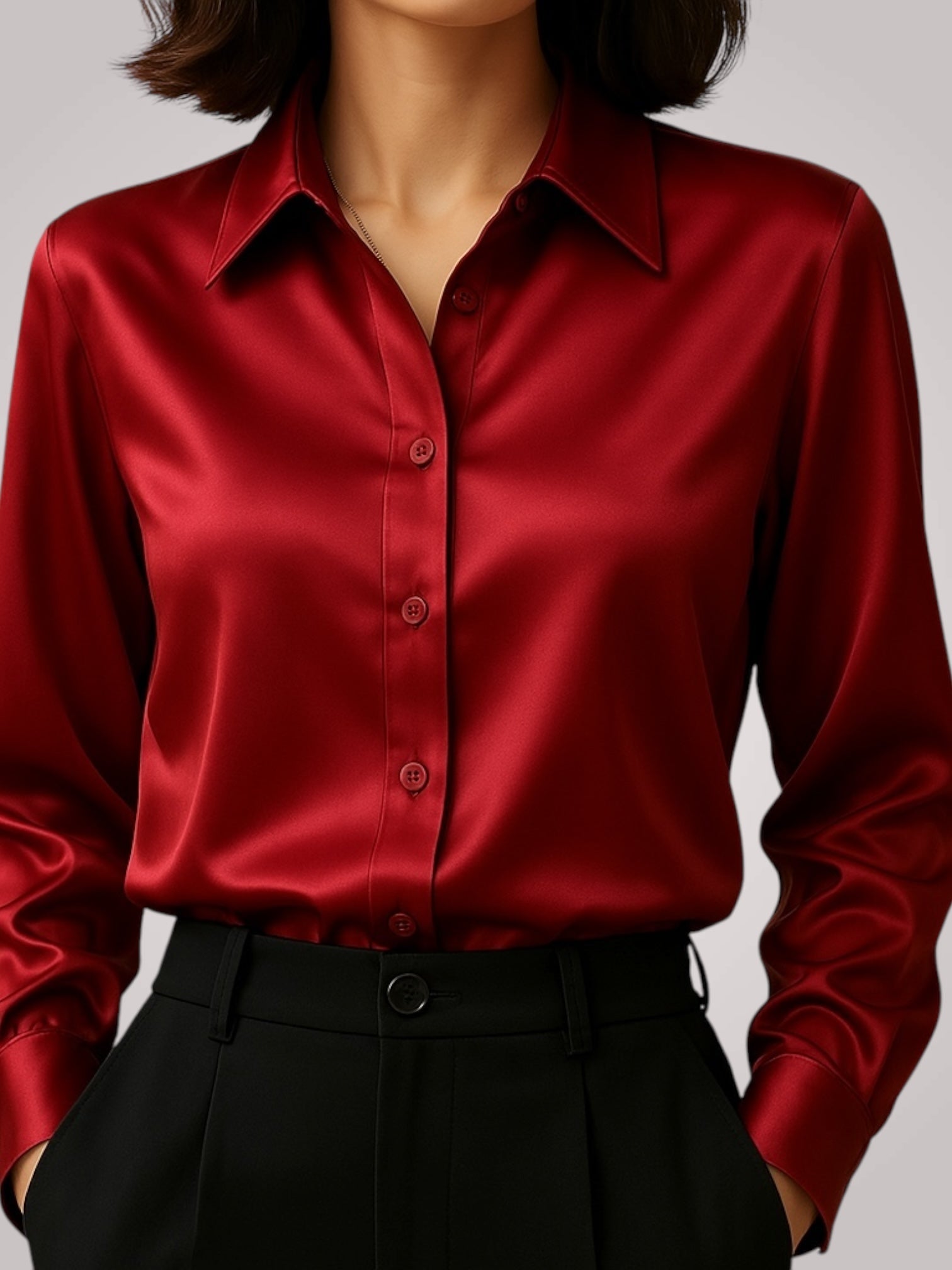 Damen-Satinbluse Elvir – Ansicht 5