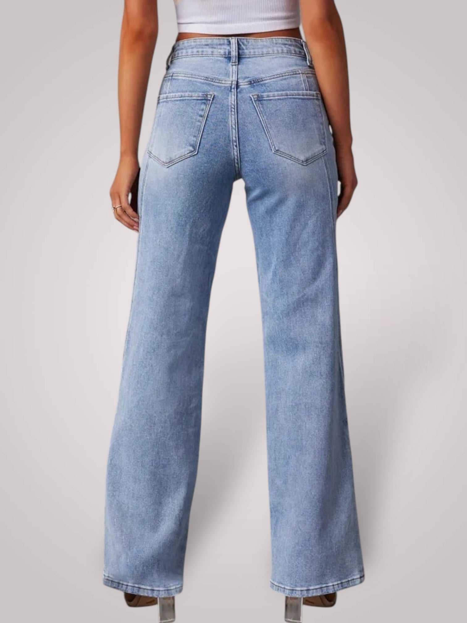 Lova – Weite Mid-Rise-Jeans für Damen – Ansicht 3