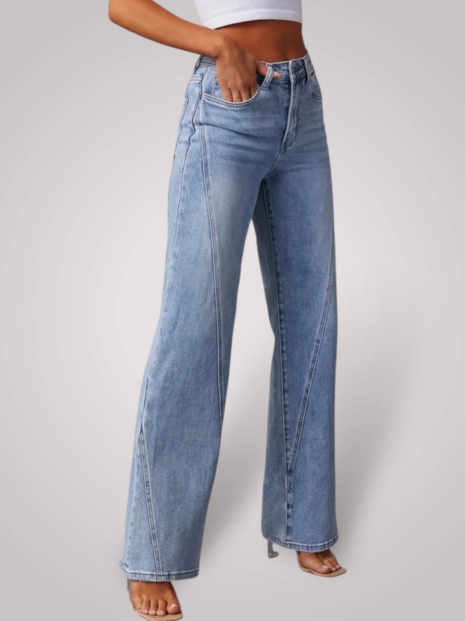 Lova – Weite Mid-Rise-Jeans für Damen – Ansicht 2