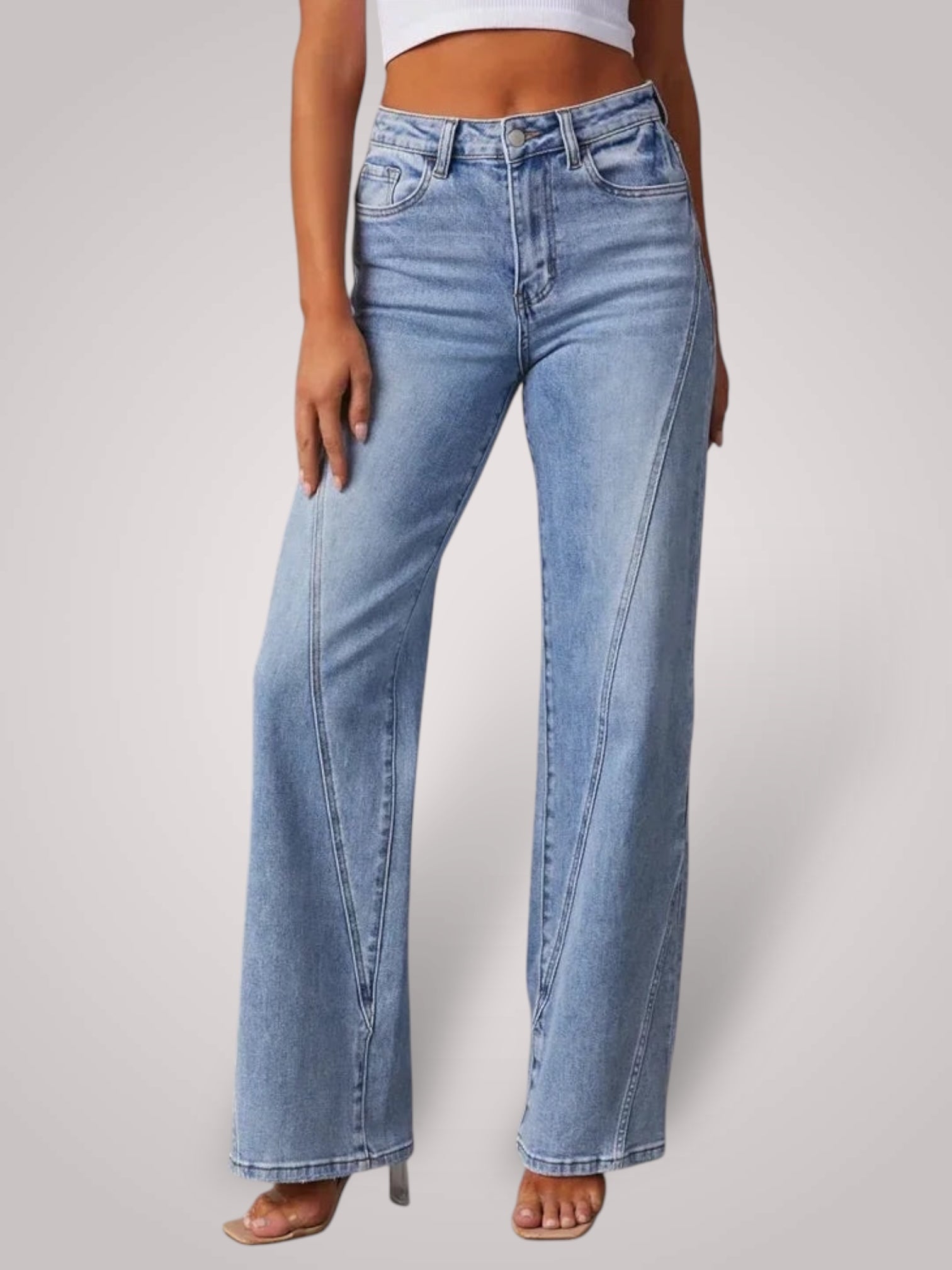 Lova – Weite Mid-Rise-Jeans für Damen