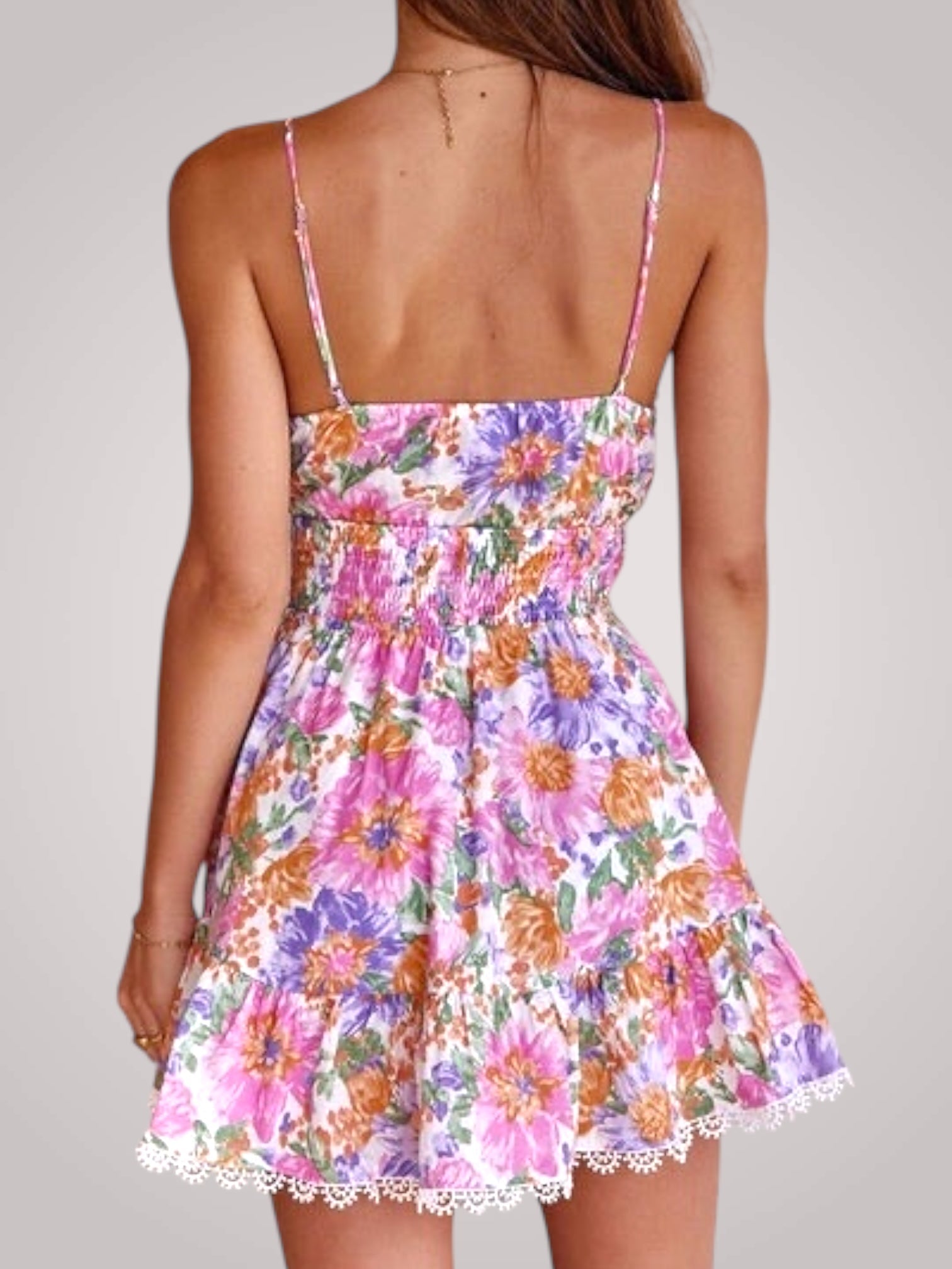 Rosie – Kurzes florales Damenkleid – Ansicht 2