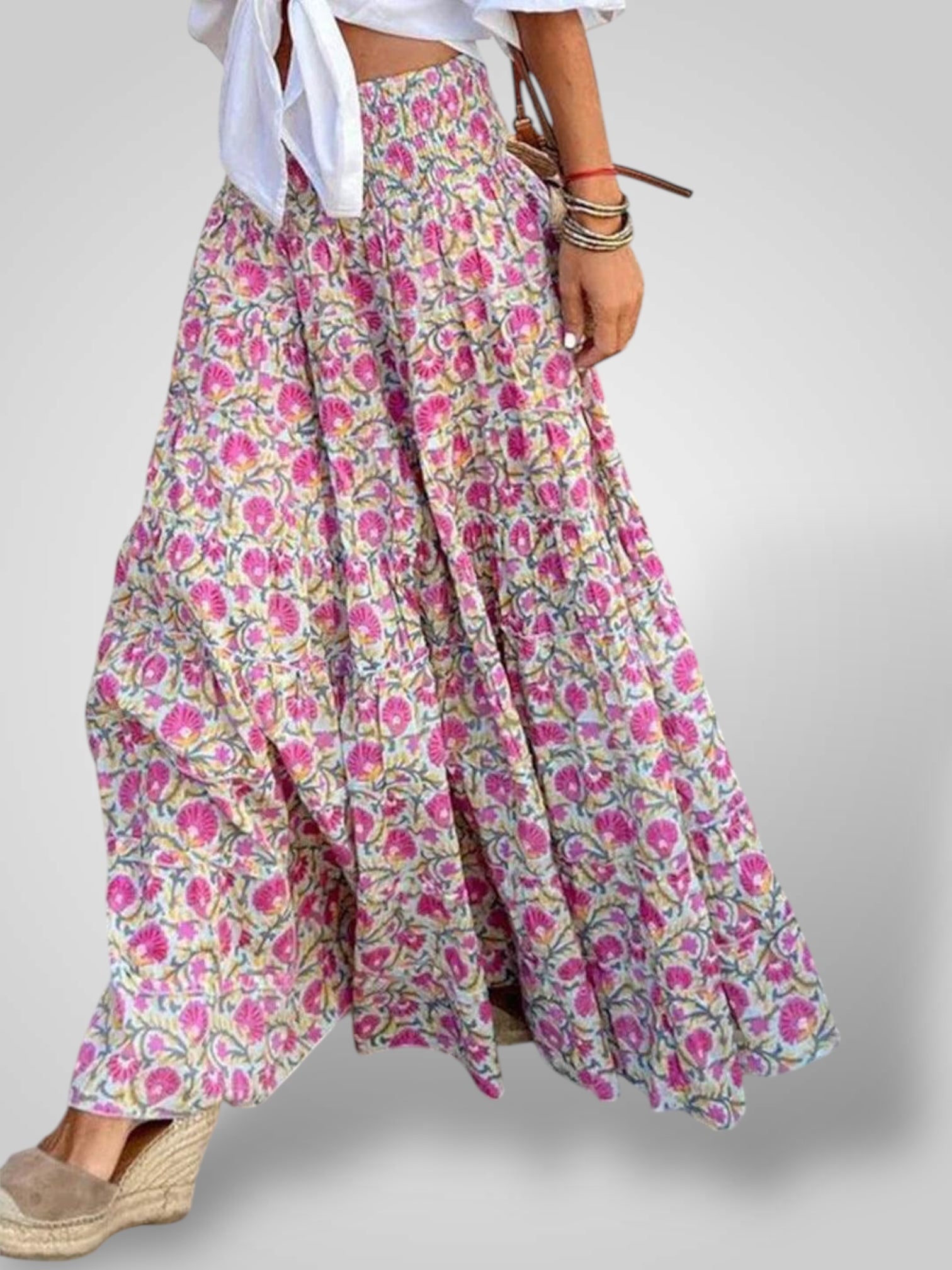 Lily – Boho-Maxirock für Damen mit Muster – Ansicht 3