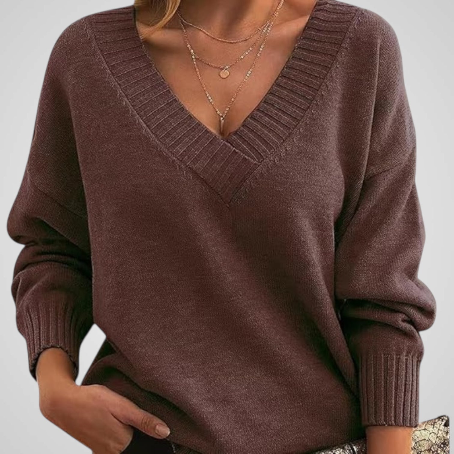 Annie schicker Damen-Kaschmirpullover mit V-Ausschnitt – Ansicht 16