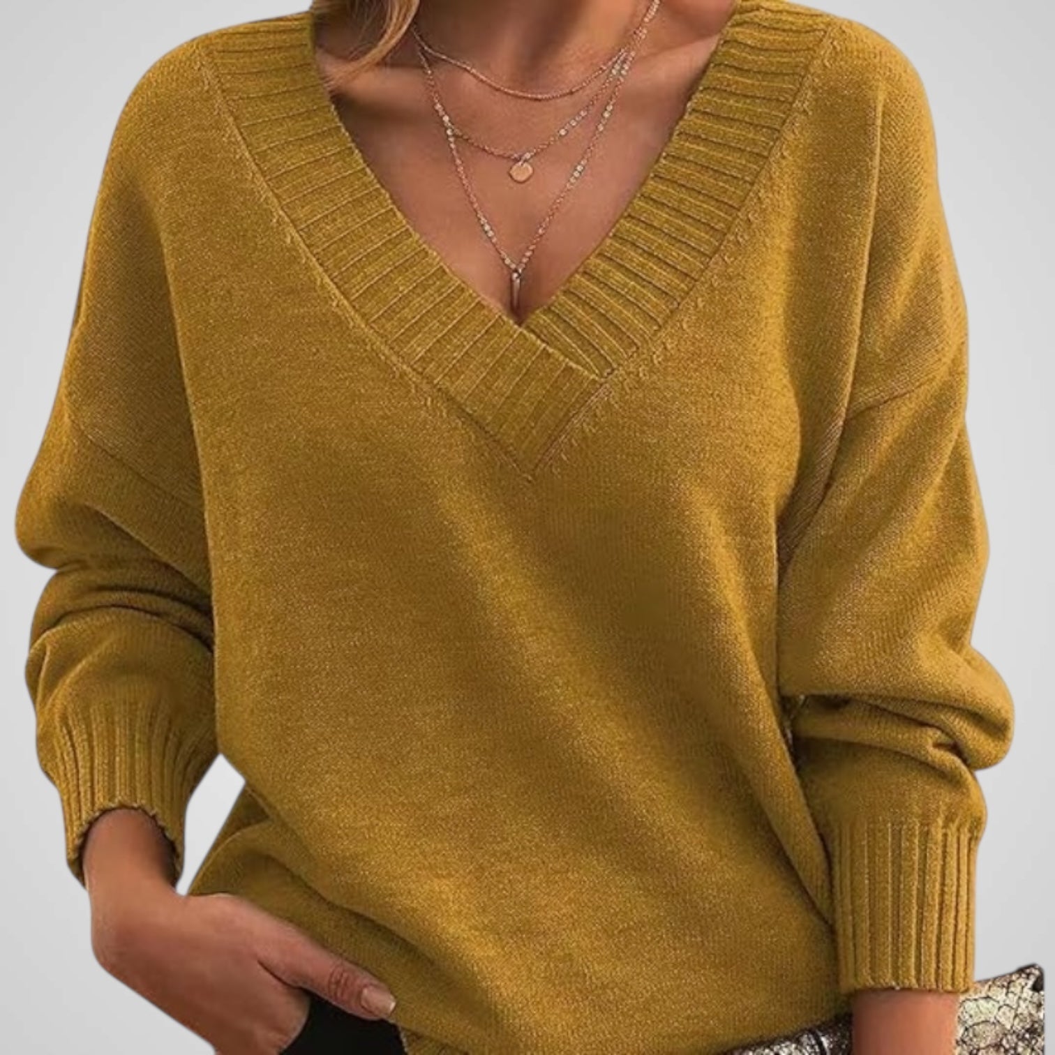 Annie schicker Damen-Kaschmirpullover mit V-Ausschnitt – Ansicht 14