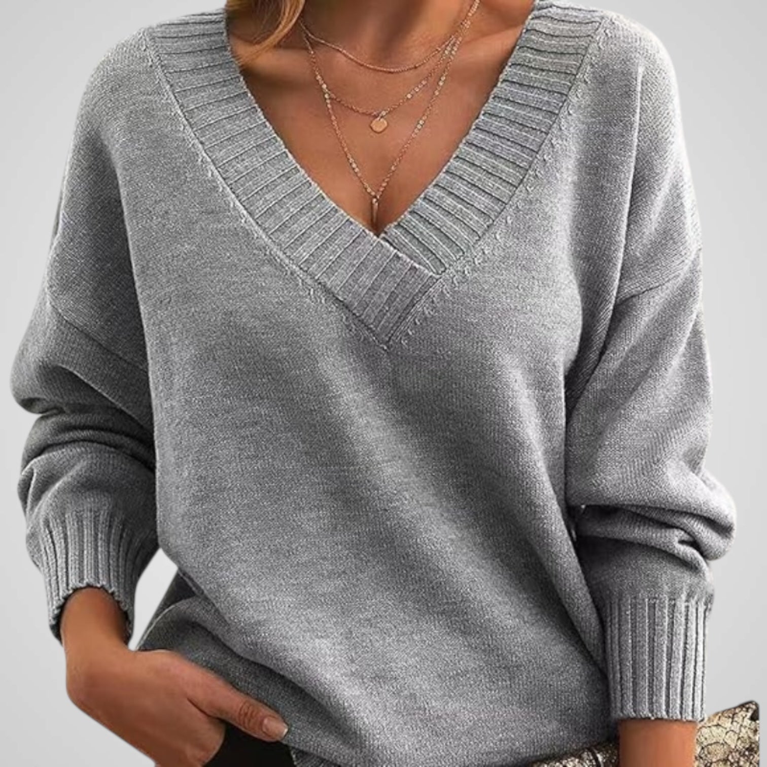 Annie schicker Damen-Kaschmirpullover mit V-Ausschnitt – Ansicht 15