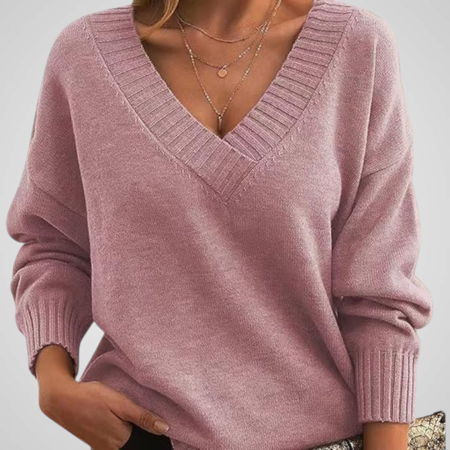 Annie schicker Damen-Kaschmirpullover mit V-Ausschnitt – Ansicht 13
