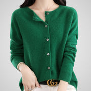 Reva – Damen-Strickjacke aus Wolle und Kaschmir – Ansicht 9