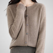 Reva – Damen-Strickjacke aus Wolle und Kaschmir – Ansicht 8