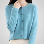 Reva – Damen-Strickjacke aus Wolle und Kaschmir – Ansicht 2