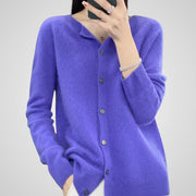Reva – Damen-Strickjacke aus Wolle und Kaschmir – Ansicht 3