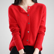 Reva – Damen-Strickjacke aus Wolle und Kaschmir – Ansicht 6