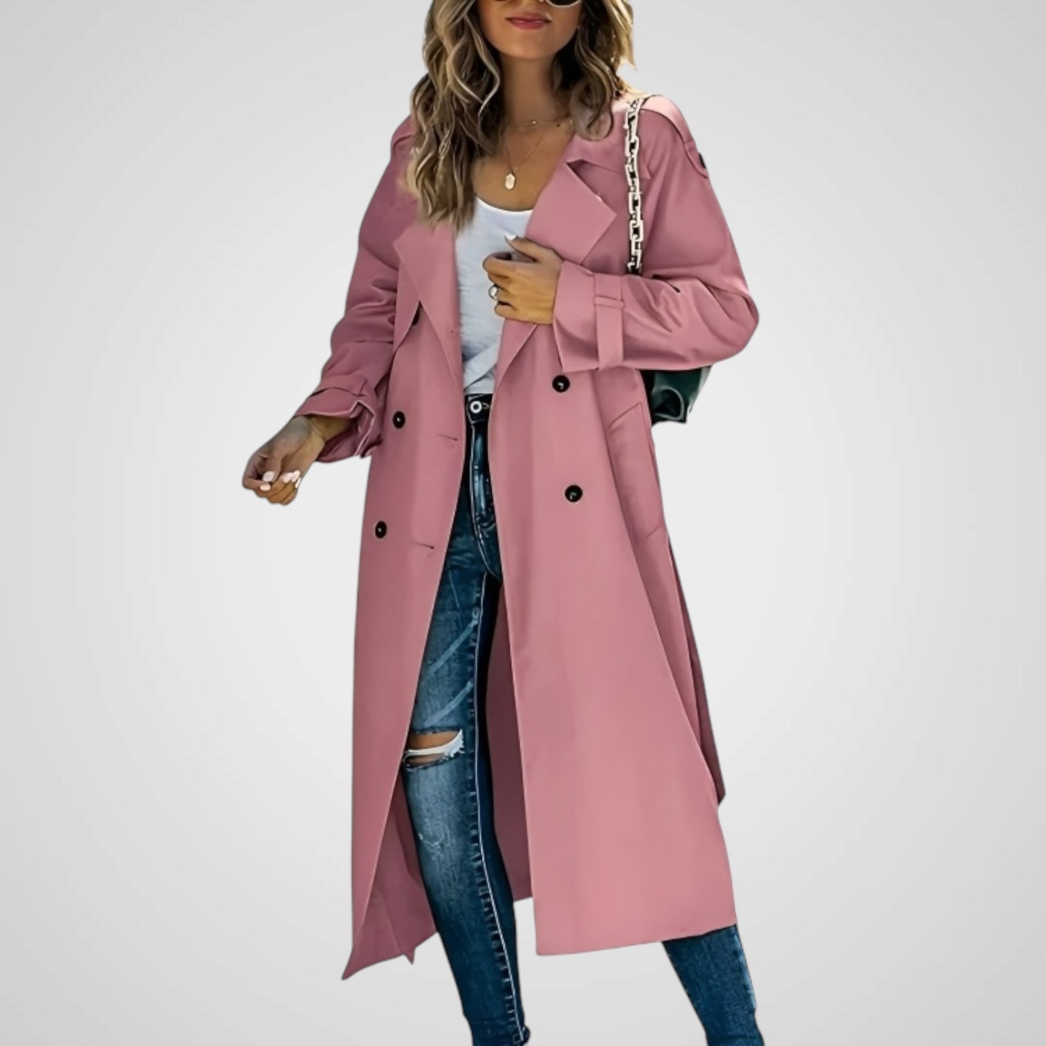 Polly – Zweireihiger Trenchcoat für Damen