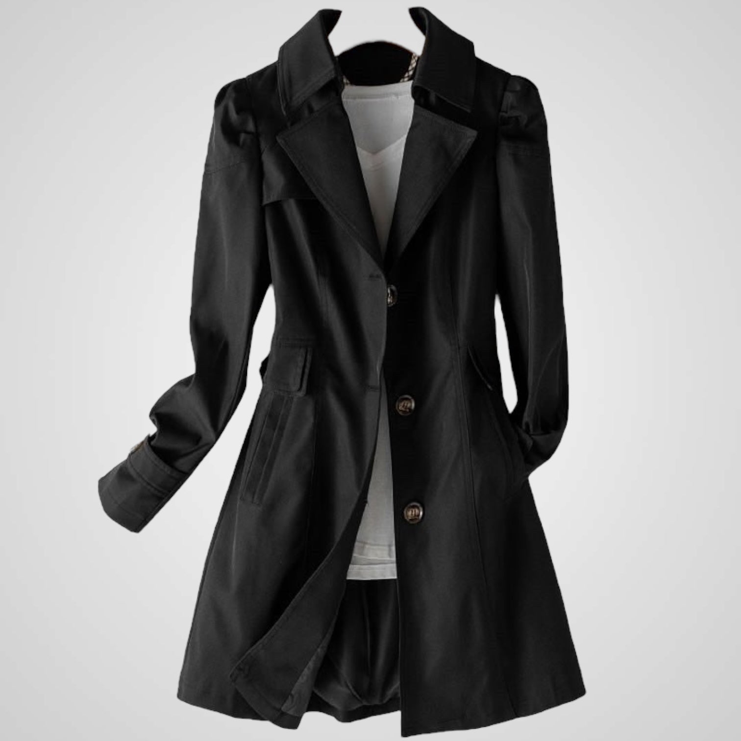 Traci – Knielanger Trenchcoat für Damen – Ansicht 6