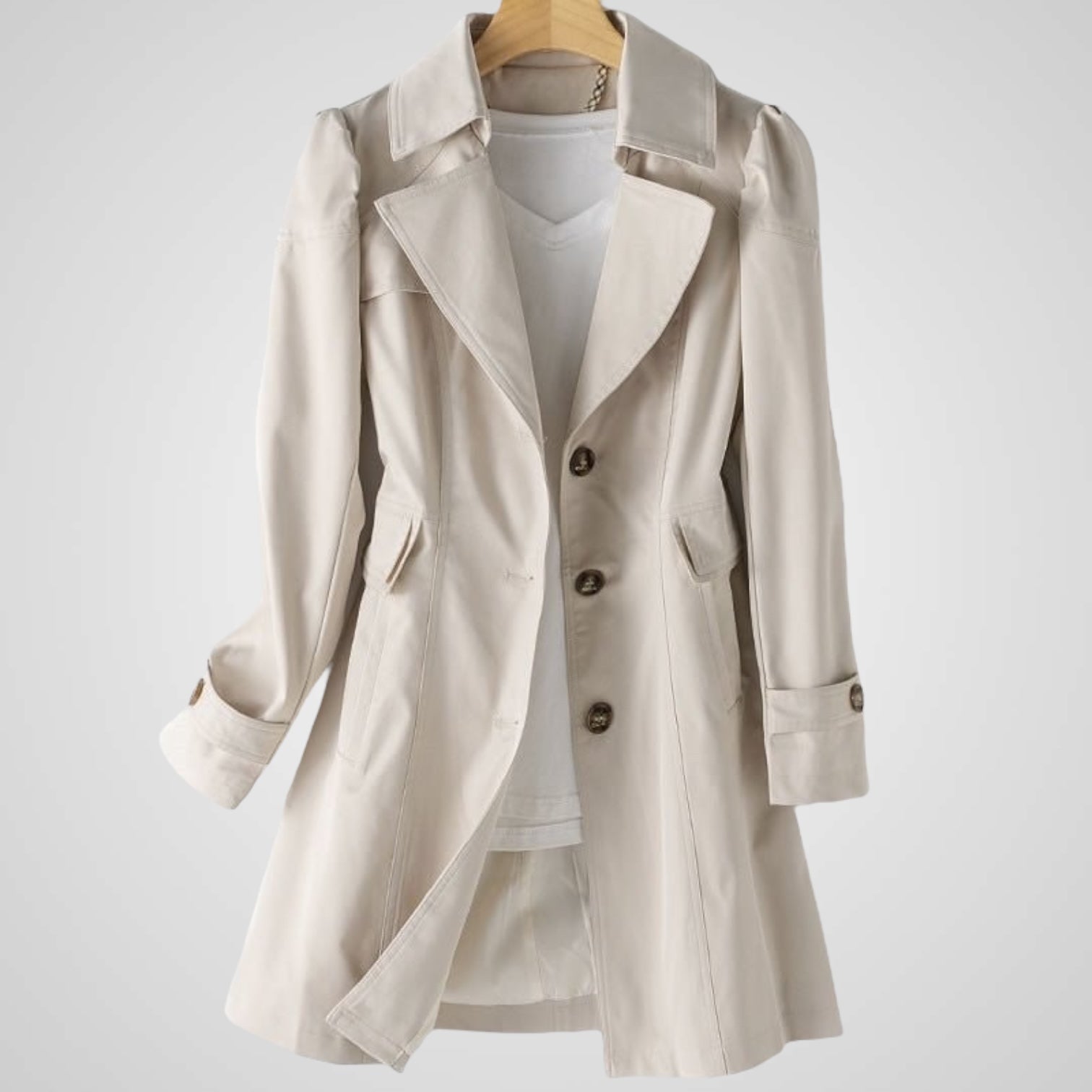 Traci – Knielanger Trenchcoat für Damen