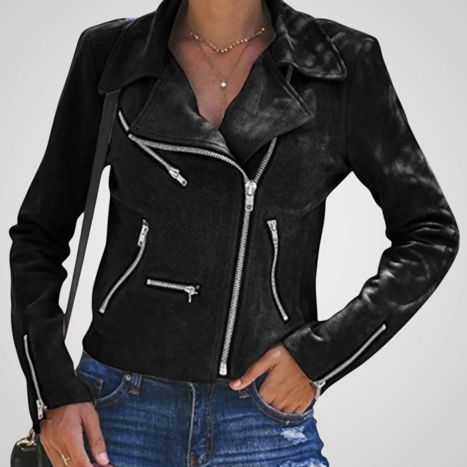 Fura – Leder-Bikerjacke für Damen – Ansicht 4
