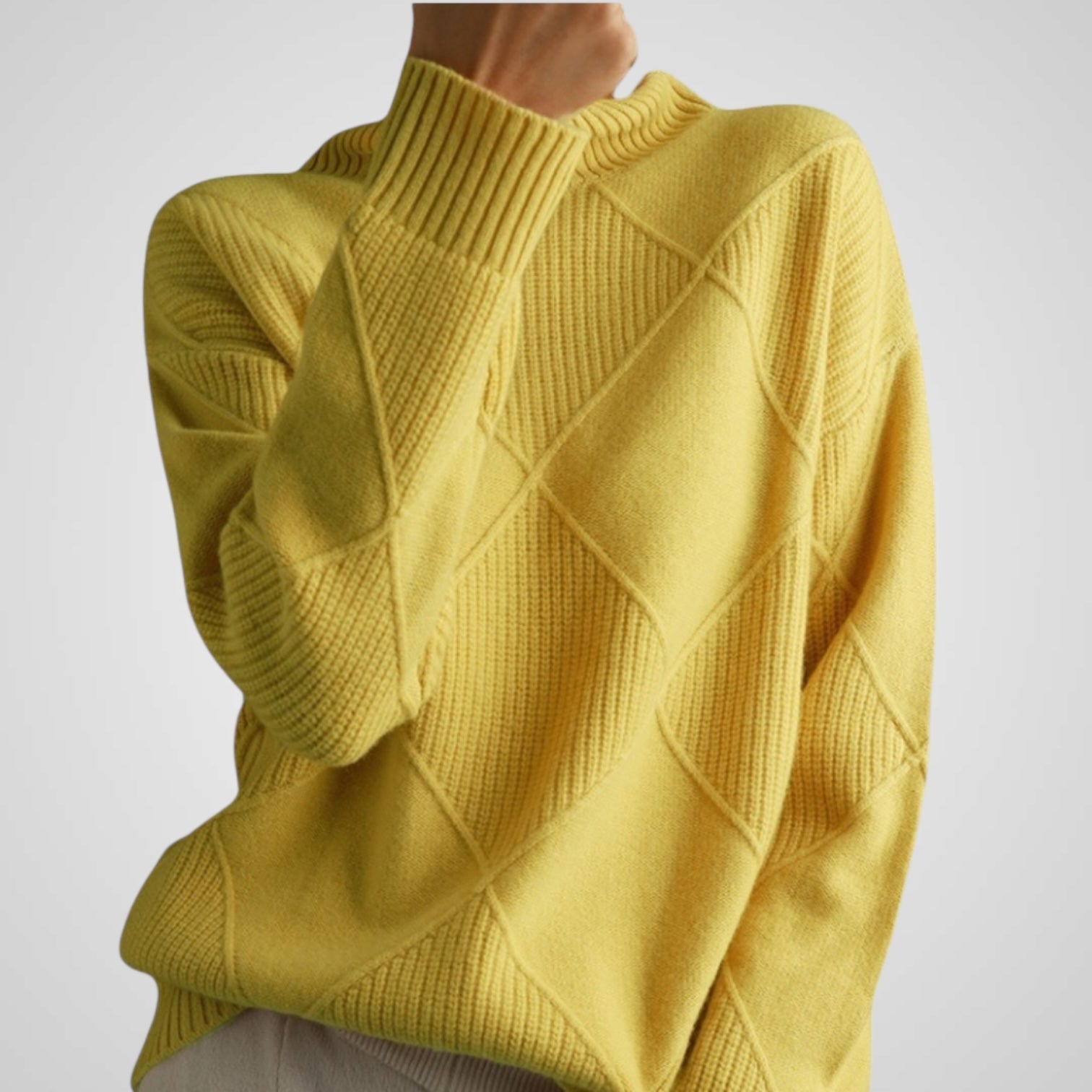 Ava – Lockerer Kaschmir-Rollkragenpullover für Damen – Ansicht 5