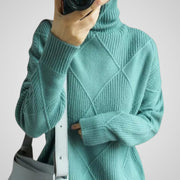 Ava – Lockerer Kaschmir-Rollkragenpullover für Damen – Ansicht 2