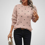 Nina – Strickpullover für Damen mit Punktmuster – Ansicht 8
