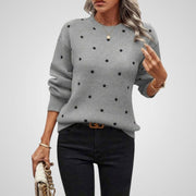 Nina – Strickpullover für Damen mit Punktmuster – Ansicht 6