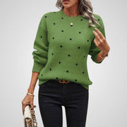 Nina – Strickpullover für Damen mit Punktmuster – Ansicht 7