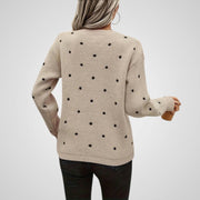 Nina – Strickpullover für Damen mit Punktmuster – Ansicht 5