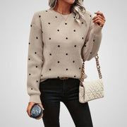Nina – Strickpullover für Damen mit Punktmuster – Ansicht 2