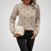 Nina – Strickpullover für Damen mit Punktmuster – Ansicht 4