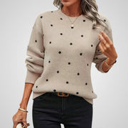 Nina – Strickpullover für Damen mit Punktmuster