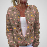 Florence – Florale Strickjacke für Damen – Ansicht 3