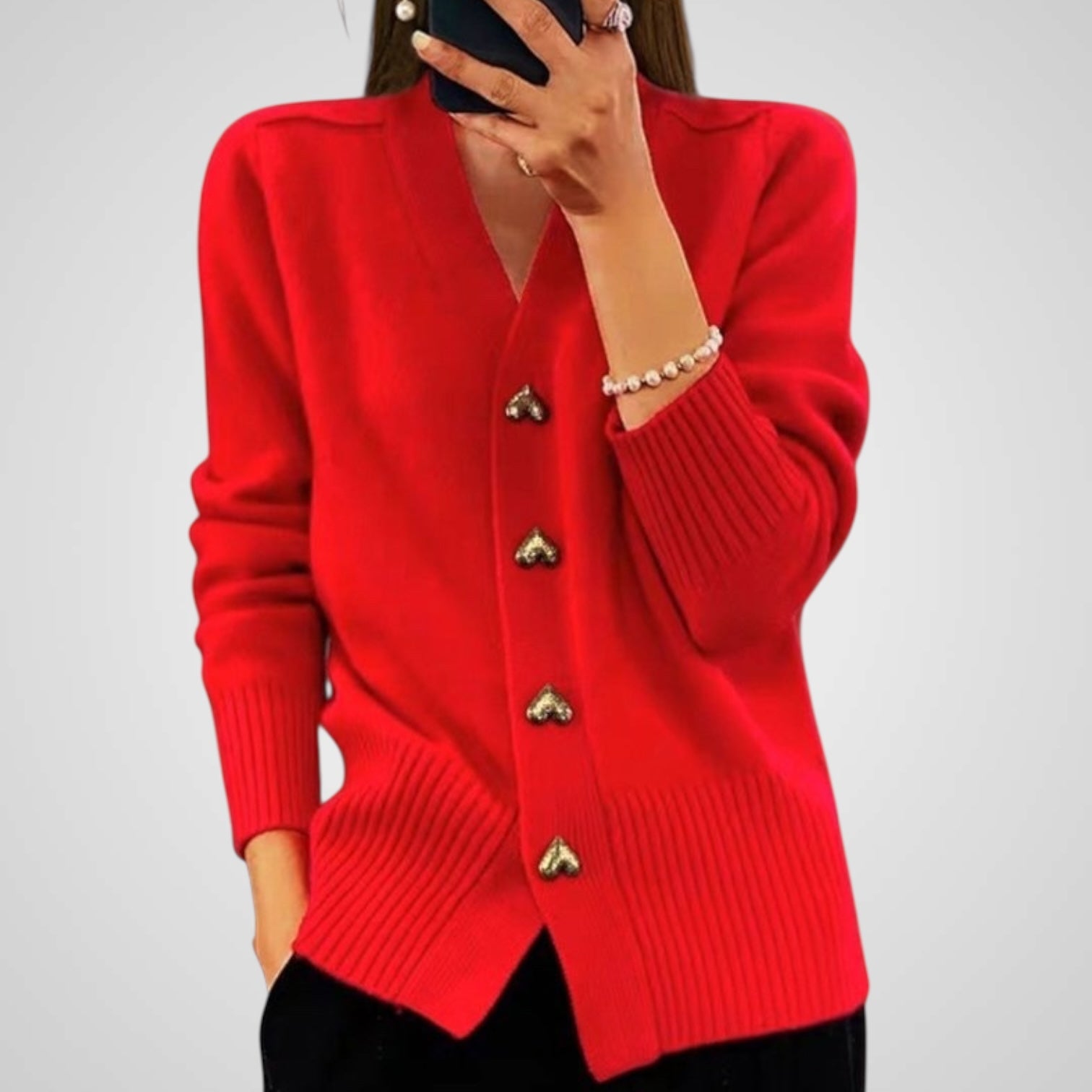 Sari – Woll-Cardigan für Damen mit Knöpfen – Ansicht 5