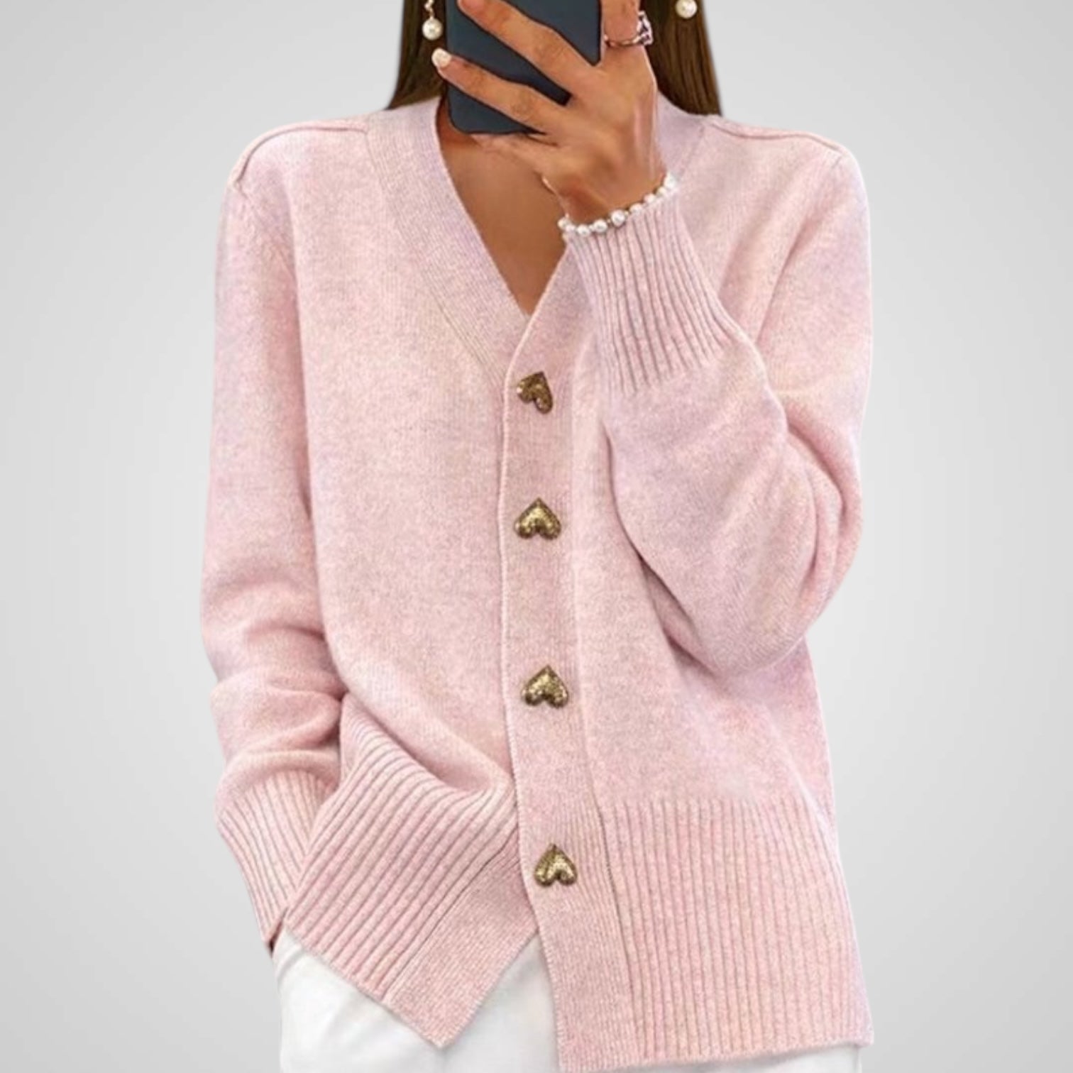 Sari – Woll-Cardigan für Damen mit Knöpfen – Ansicht 4