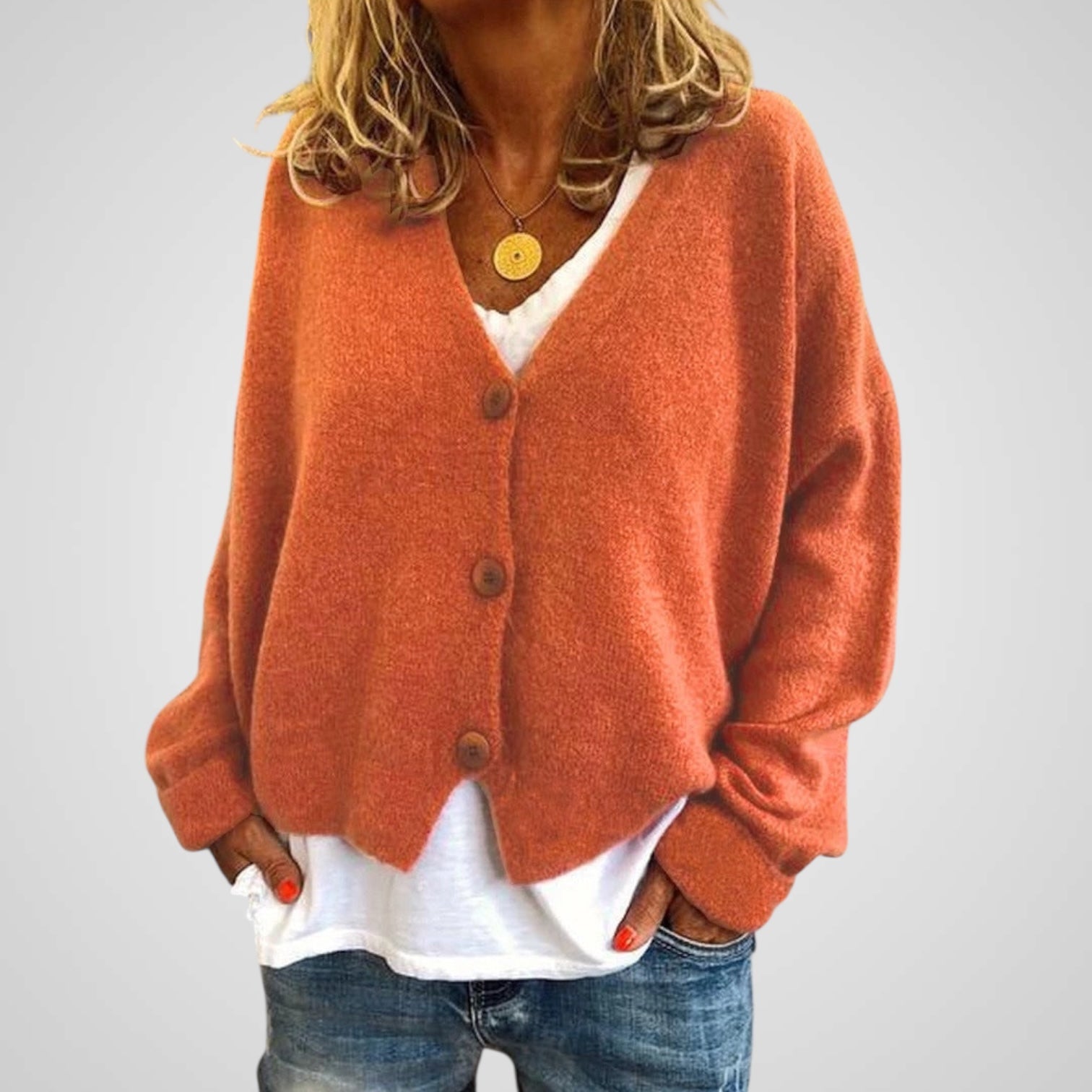 Hope Damen-Cardigan aus weichem Strick mit Knöpfen