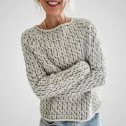 Fami eleganter Damenpullover mit Rundhalsausschnitt