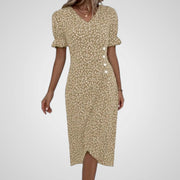 Heather – Elegantes Damenkleid mit Puffärmeln – Ansicht 2
