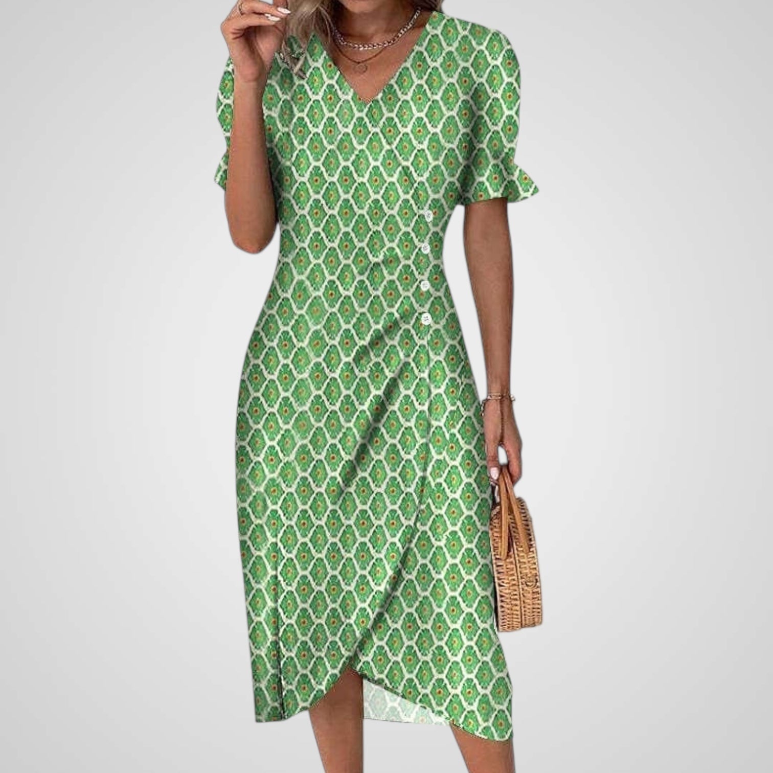 Heather – Elegantes Damenkleid mit Puffärmeln – Ansicht 10